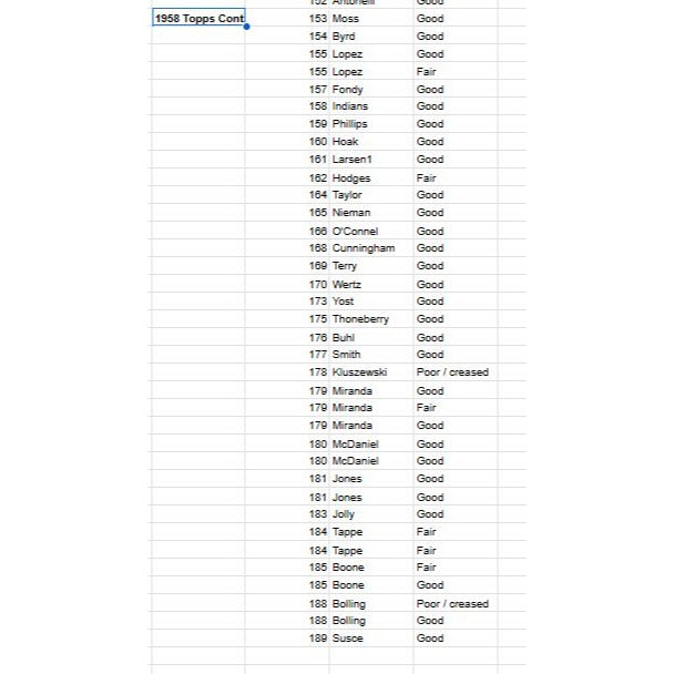 Vintage HUGE Lot 1950s Baseball Cards Topps & Bowman -- Fillers (650 Cards)