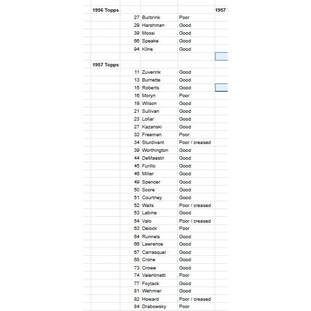 Vintage HUGE Lot 1950s Baseball Cards Topps & Bowman -- Fillers (650 Cards)