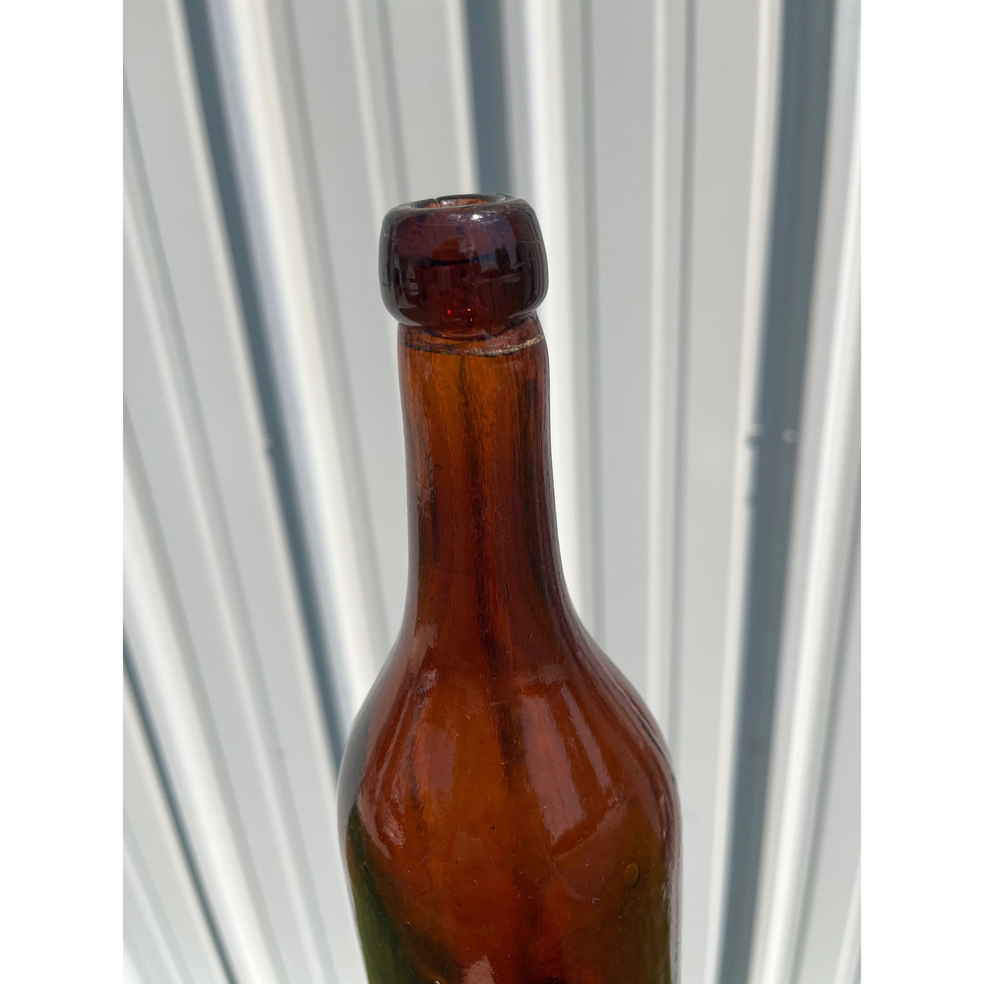RARE Red Jacket Bottling Works Michigan Beer Bottle Quart Amber Brown MI