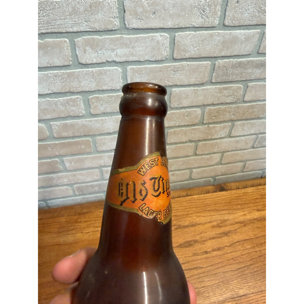 Vintage 1939 Schlitz Beer Bottle 12oz Old Timers West Bend IRTP Wisconsin