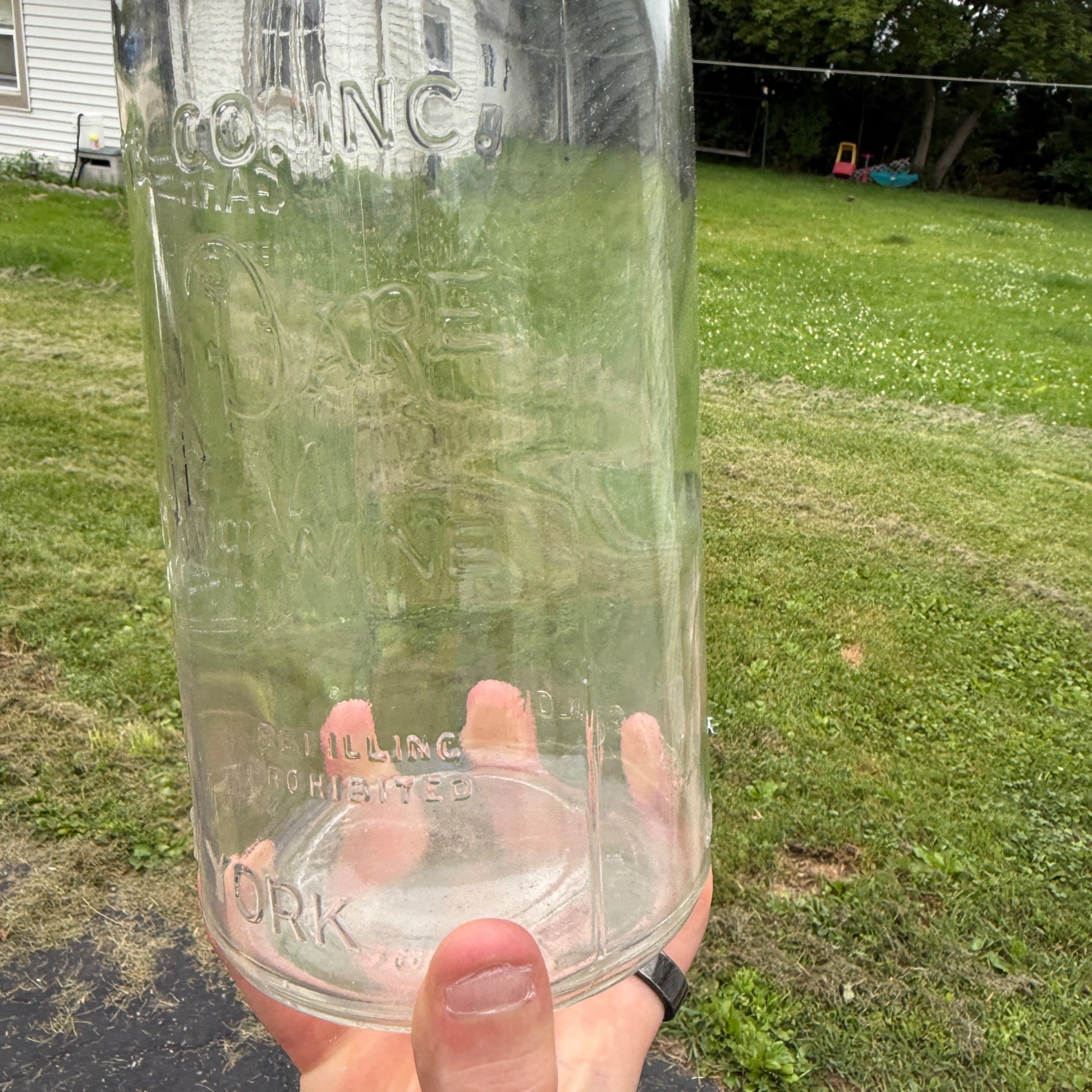 Large 14” Tall Vintage Garrett’s Virginia Dare Wine Bottle Half Gallon W/ Cap