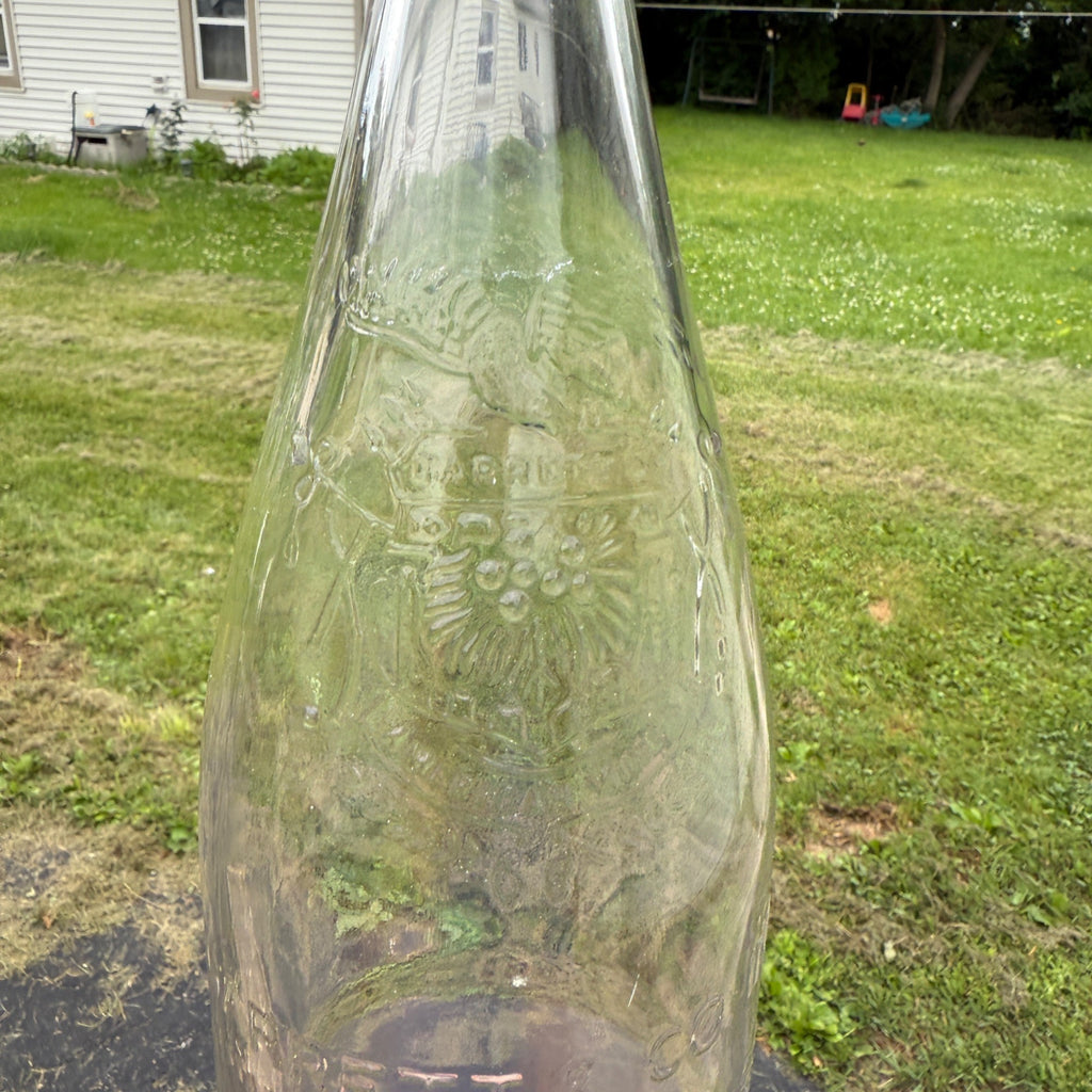 Large 14” Tall Vintage Garrett’s Virginia Dare Wine Bottle Half Gallon W/ Cap