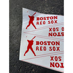 Vintage 1970s Boston Red Sox MLB Pennants Uncut Sheet of 4 Baseball Felt Banner