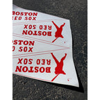 Vintage 1970s Boston Red Sox MLB Pennants Uncut Sheet of 4 Baseball Felt Banner