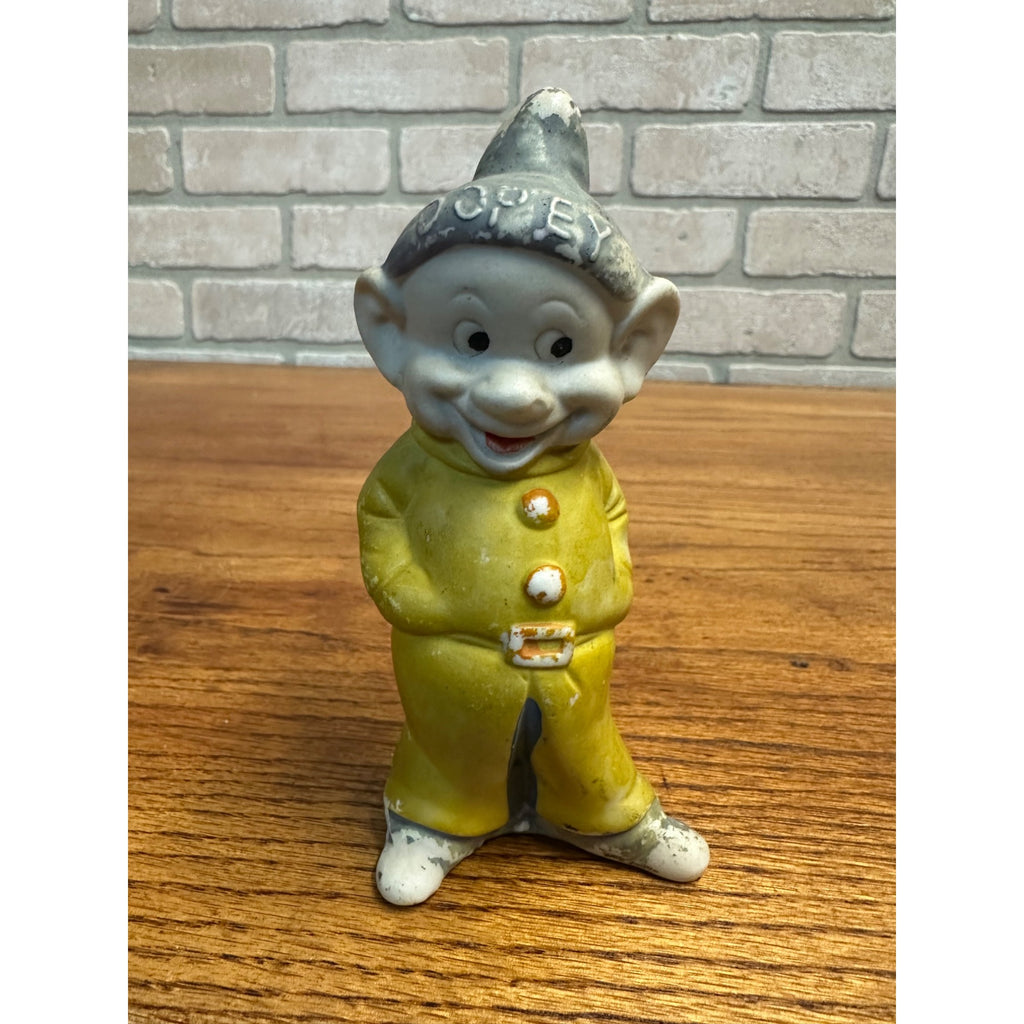 Vintage1930s Snow White Dwarfs Dopey & Doc Bisque Ceramic Figurines Figures (3)
