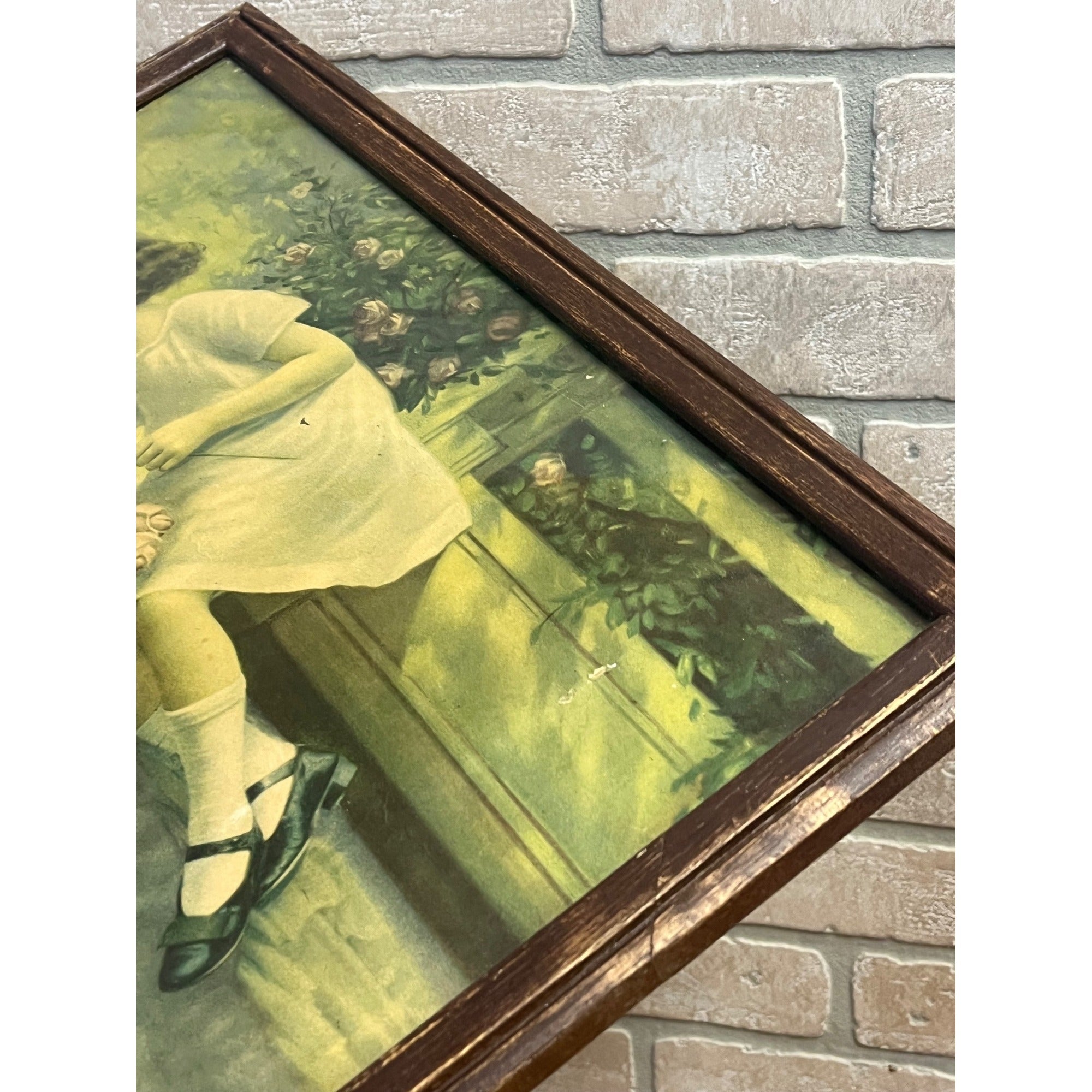 Vintage Schlack Advertising Litho Framed Meats Philadelphia Victorian Print