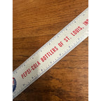 Vintage 1950s Pepsi Cola Metal Advertising Ruler St Louis Bottlers Bottling Co.