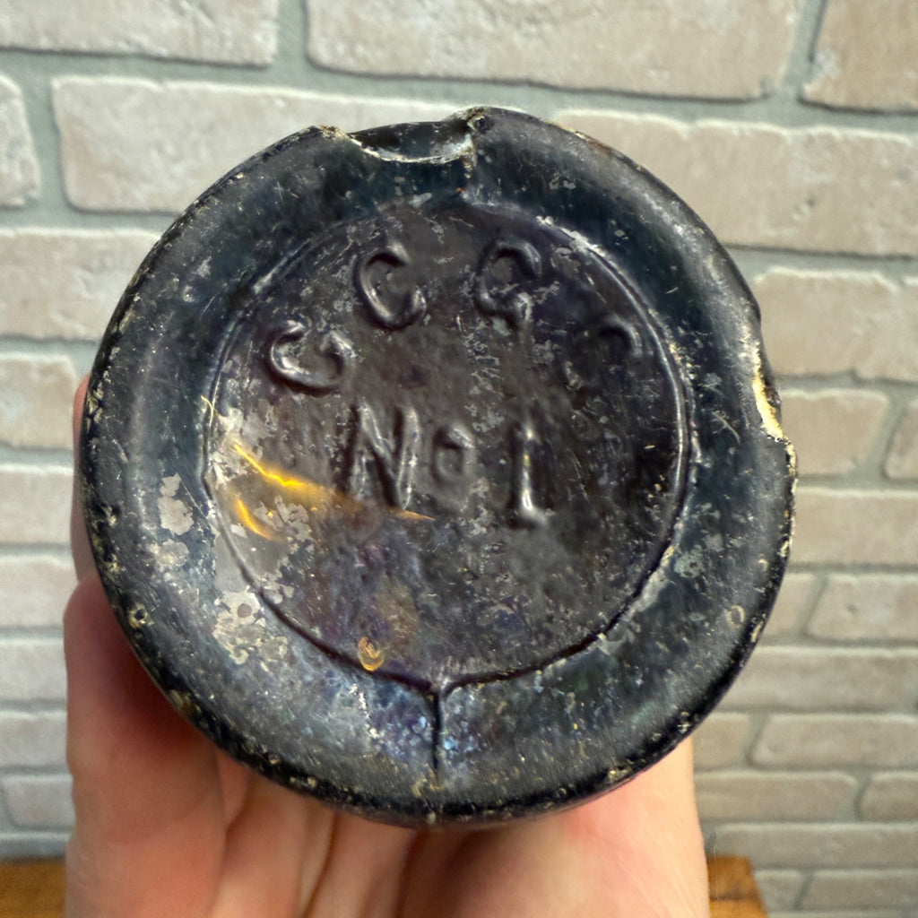 Antique Amber E.L. Husting Milwaukee Wisconsin Beer Bottle C.C.G.Co As-Is