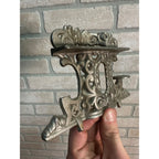 Antique Crescent USA Toy Cast Iron Stove Top Back Vent Pipe Ornate Piece / Part