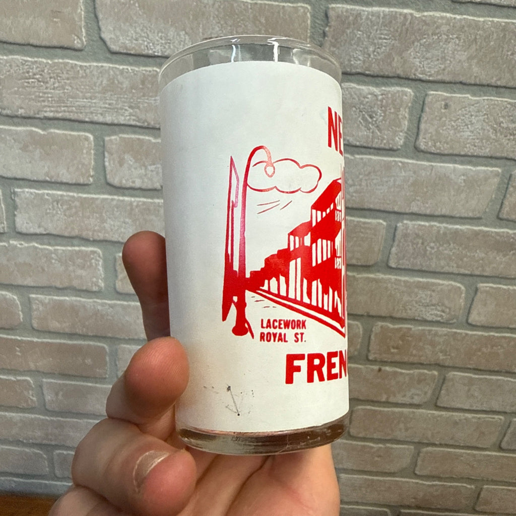 Vintage Drinking Glass New Orleans, Louisiana French Quarter Attractions Hazel Atlas