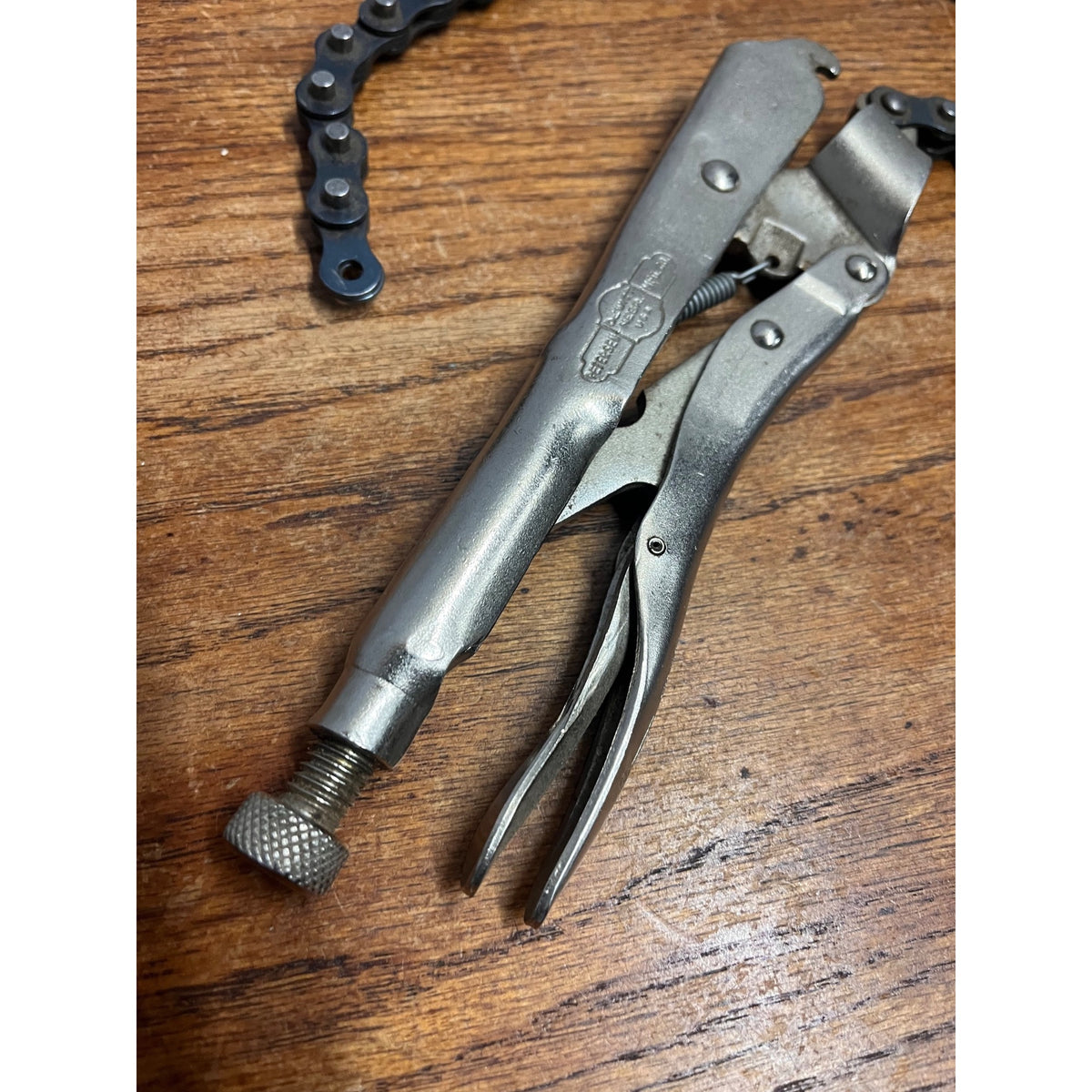 Vintage Petersen Dewitt Vise Grip 20R Chain Locking Pliers USA Tool