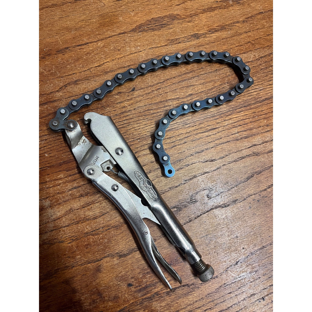 Vintage Petersen Dewitt Vise Grip 20R Chain Locking Pliers USA Tool