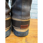 Vintage Sorel Dominator Boots Mens 12 Brown Leather Wool Lined Snow Winter