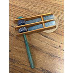 Antique 1920s German Halloween Ratcheting Wooden Noisemaker JOL Jack O'Lantern