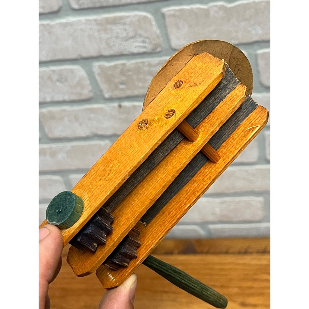 Antique 1920s German Halloween Ratcheting Wooden Noisemaker JOL Jack O'Lantern