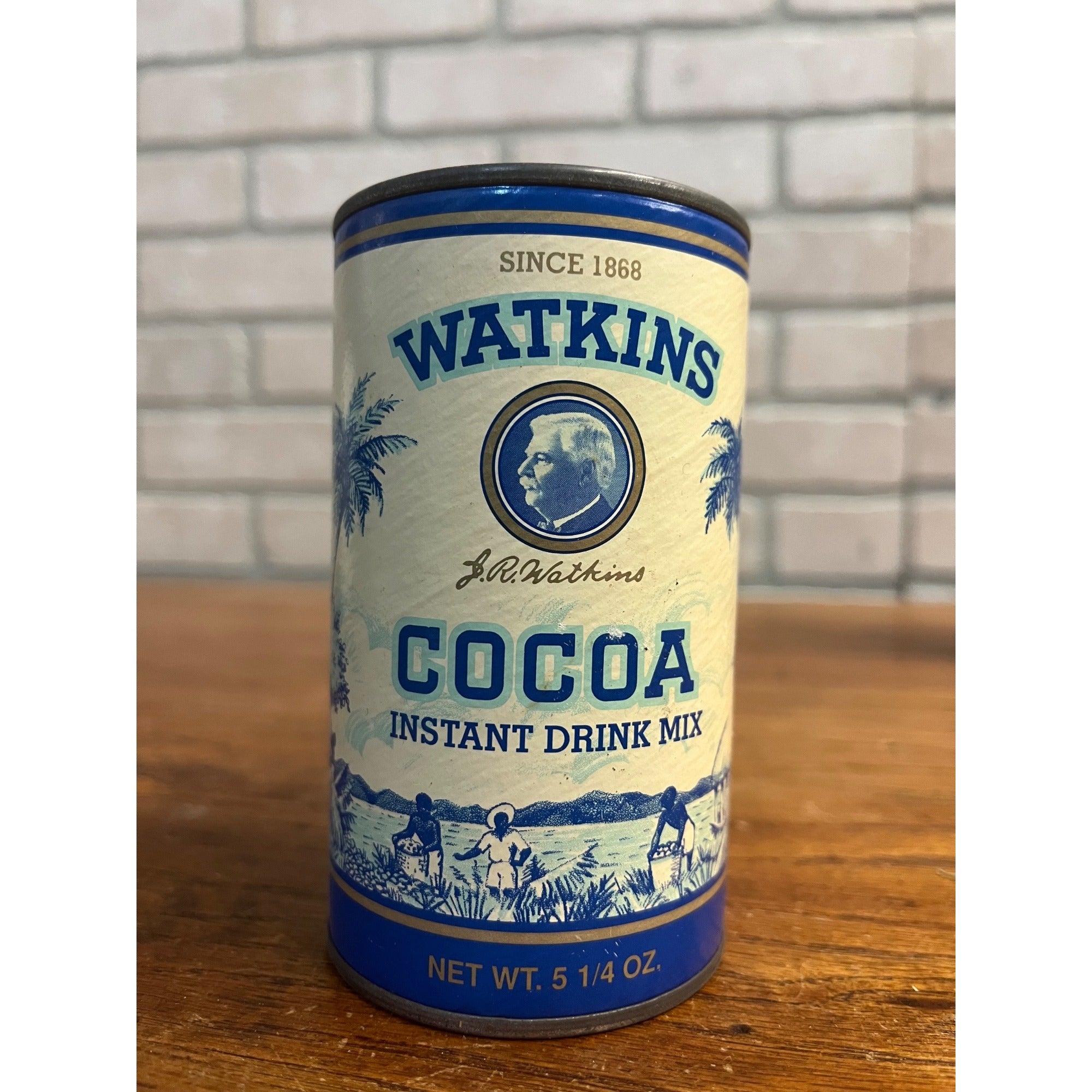 Vintage Watkins Instant Cocoa Drink Mix Unopened Can Advertising Kitchen