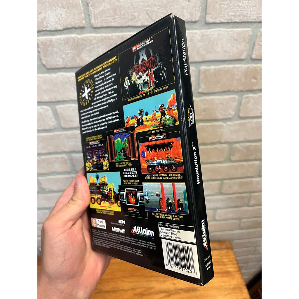 Revolution X Long Box Version Sony PlayStation PS1 1996 Replacement Box & Manual