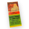 Vintage Linton Grocery Lunch Room Linton Wis Advertising Matchbook