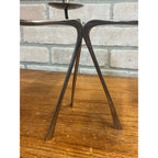 Vintage 1960's Swedish GABIS Stainless Steel Metal Candelabra Candlesticks Pair MCM Tablescaping