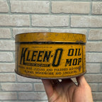 Old Advertising Tin Kleen-O Floor Mops 1900s Kitchen Laundry Room Decor