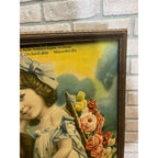 Antique Advertising Litho Breeders of Canaries Milwaukee Wis Victorian Girl & Dog