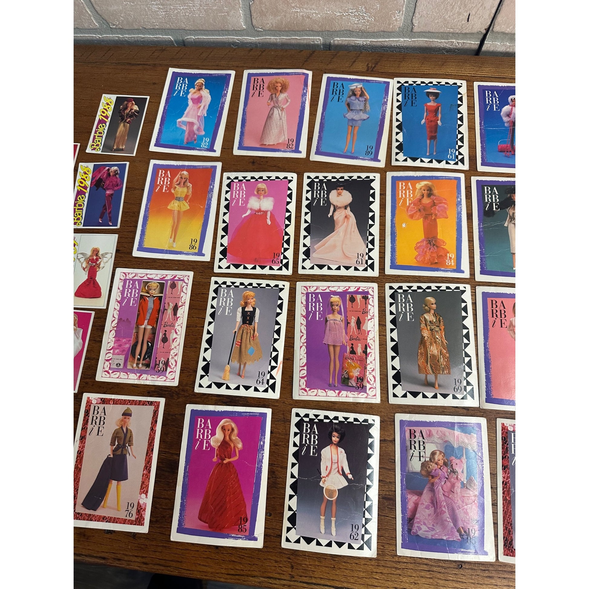 Vintage Barbie Fashion Facts Lot 1990 Trading Cards + 1991 Cards