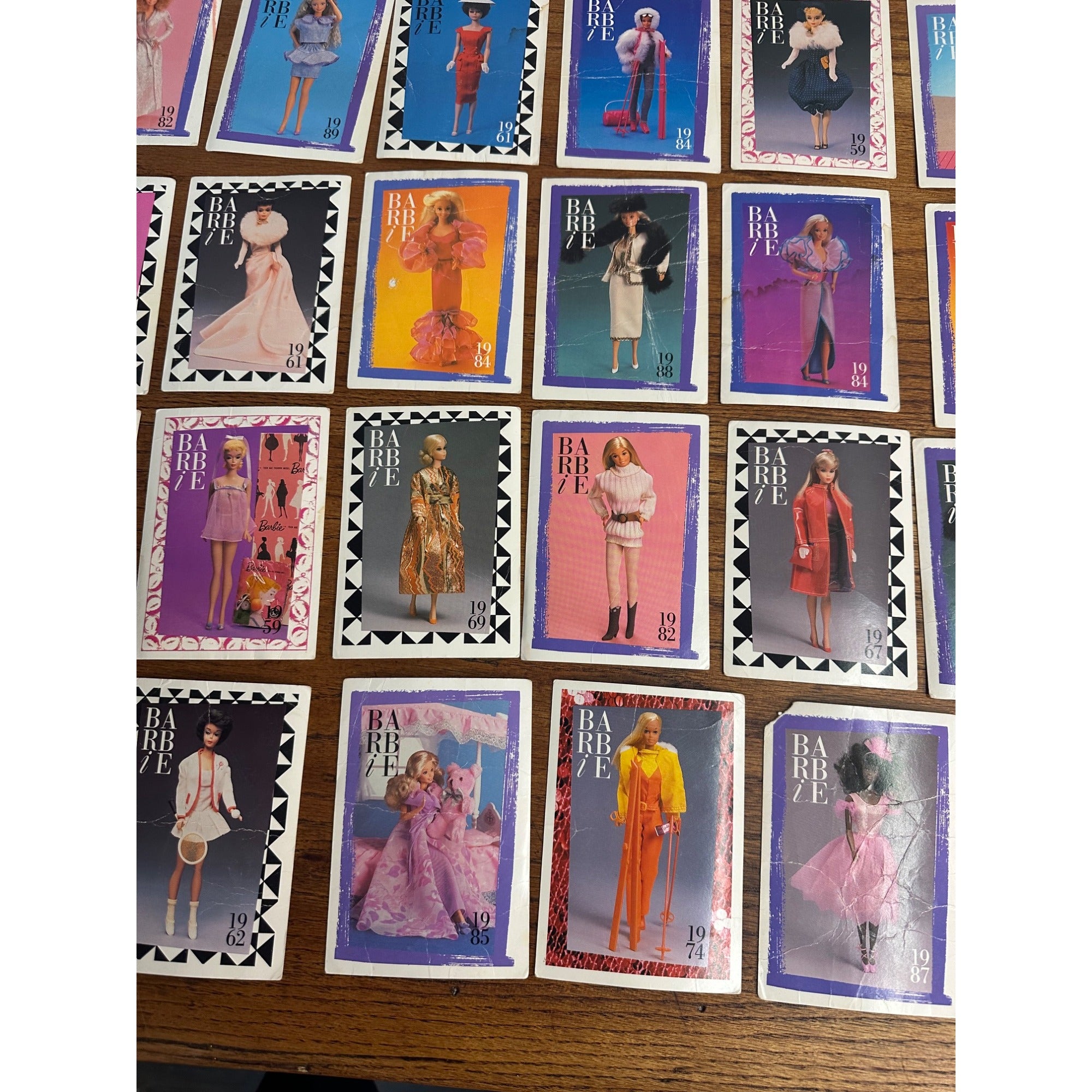 Vintage Barbie Fashion Facts Lot 1990 Trading Cards + 1991 Cards