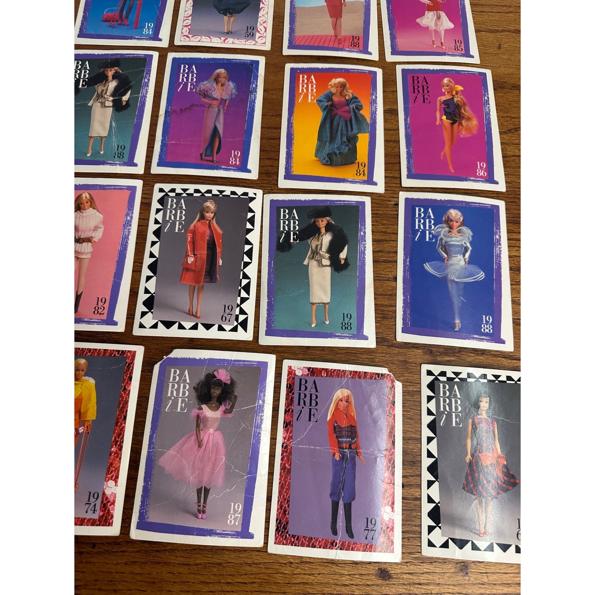 Vintage Barbie Fashion Facts Lot 1990 Trading Cards + 1991 Cards