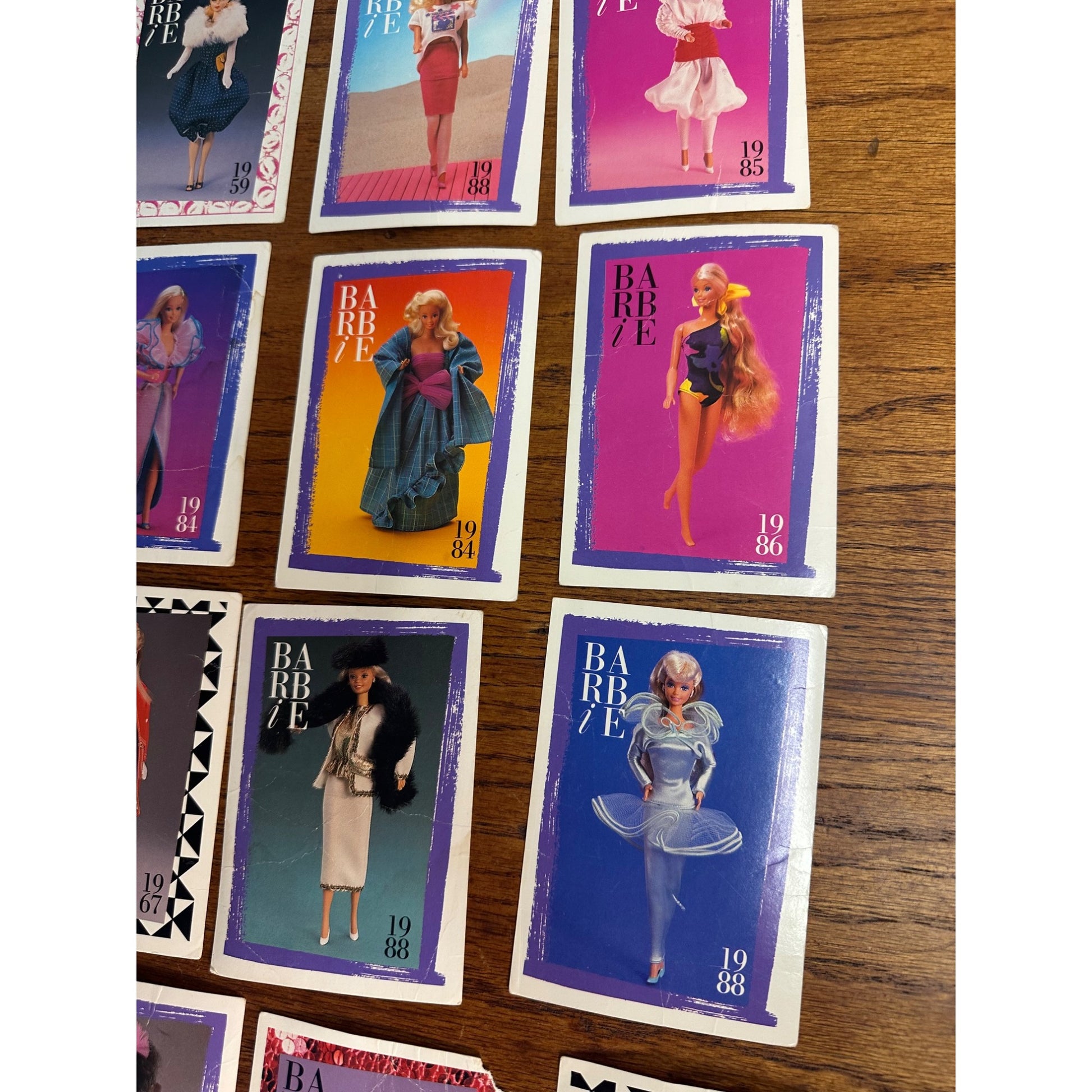 Vintage Barbie Fashion Facts Lot 1990 Trading Cards + 1991 Cards