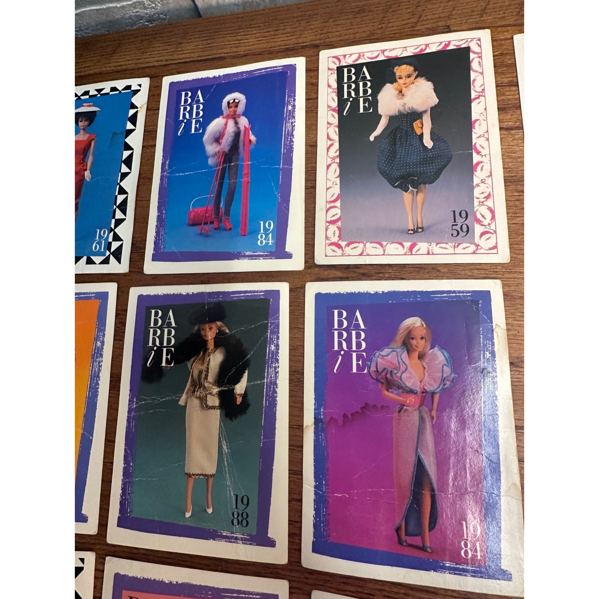 Vintage Barbie Fashion Facts Lot 1990 Trading Cards + 1991 Cards
