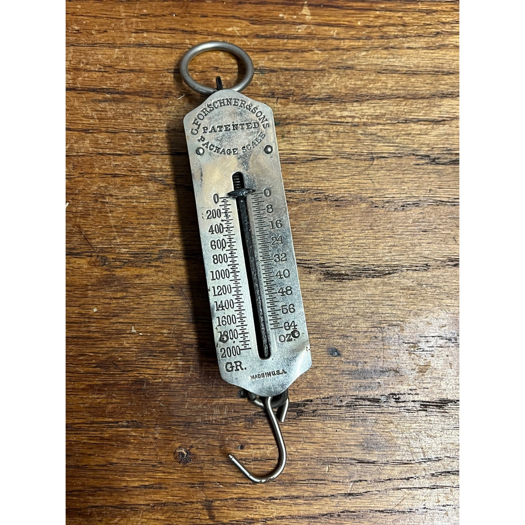 Antique Forschner & Sons Hanging Scale Stainless Pharmacy Drug Store 0-2000g