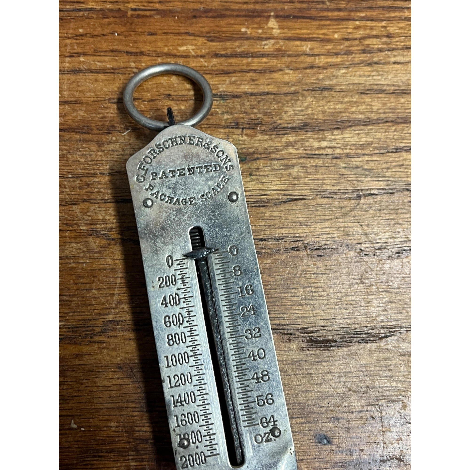 Antique Forschner & Sons Hanging Scale Stainless Pharmacy Drug Store 0-2000g
