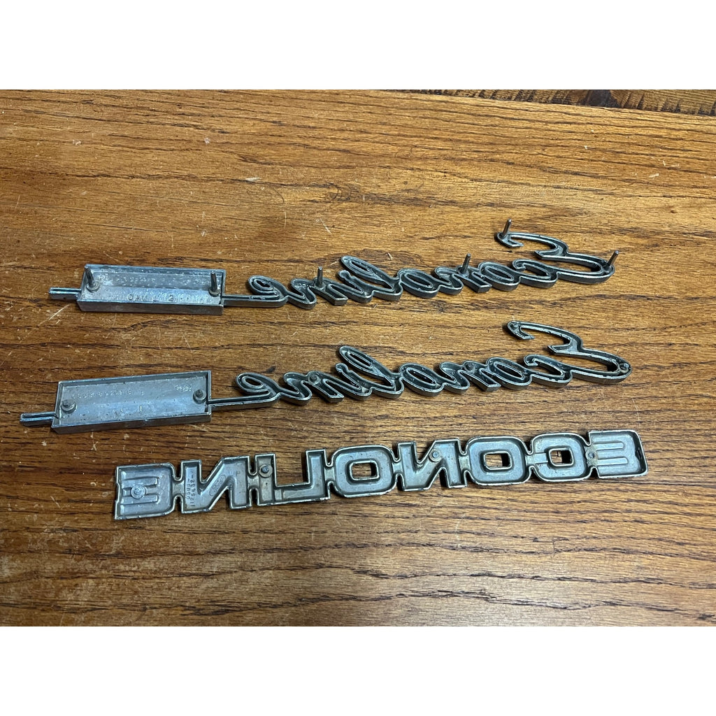 Vintage Ford Econoline Van Emblem Badges Script Lot OEM Original Parts 200