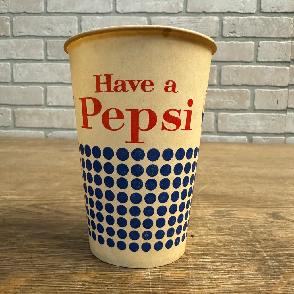 Vintage Have A Pepsi Dot 10-1/2 oz Soda Promotional Wax Paper Cup Pepsi Cola