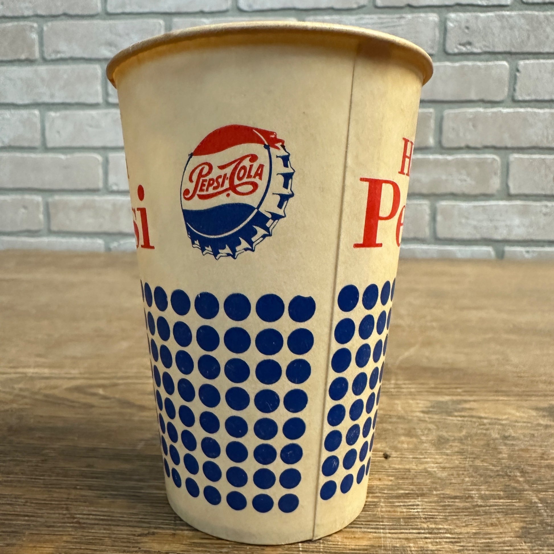 Vintage Have A Pepsi Dot 10-1/2 oz Soda Promotional Wax Paper Cup Pepsi Cola
