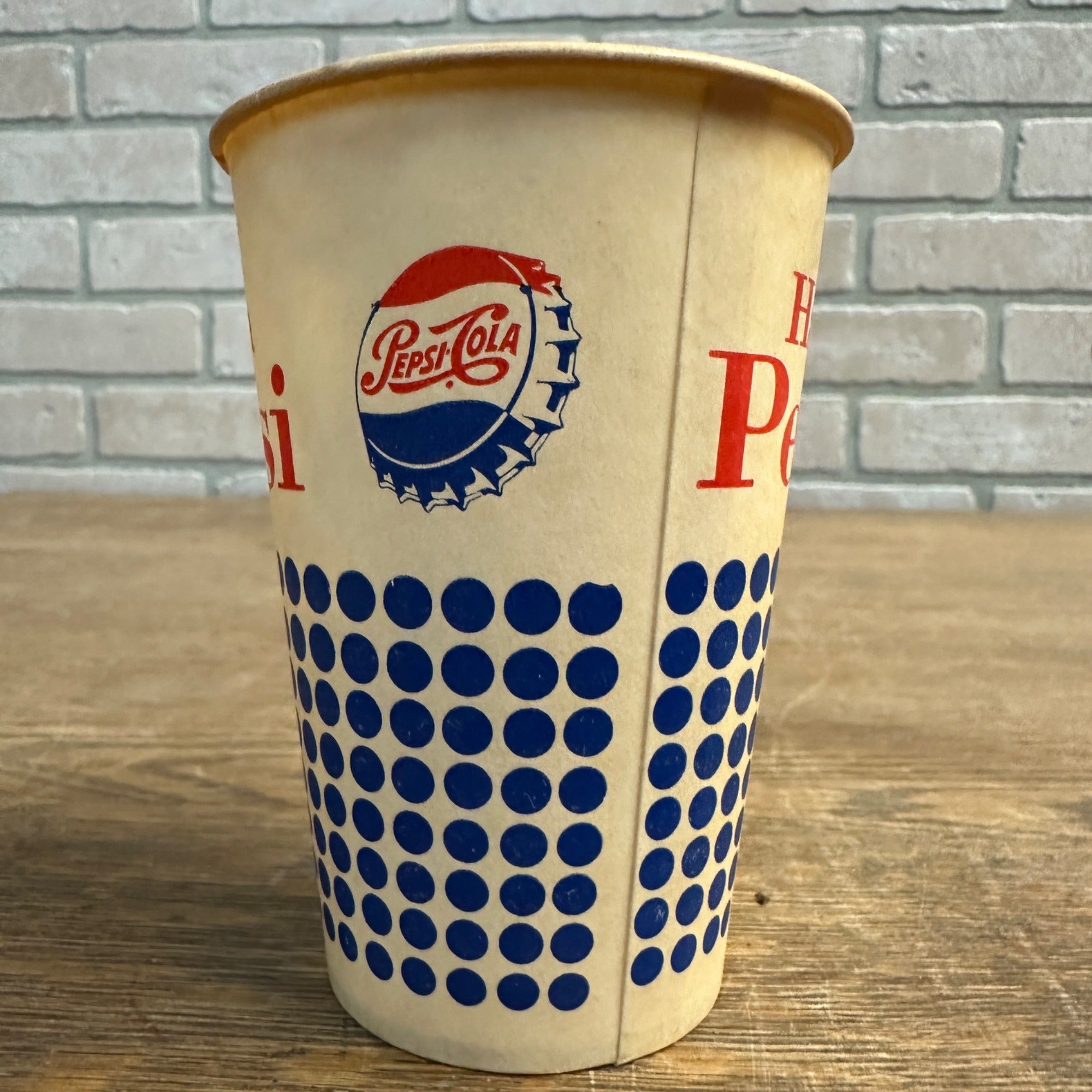 Vintage Have A Pepsi Dot 10-1/2 oz Soda Promotional Wax Paper Cup Pepsi Cola