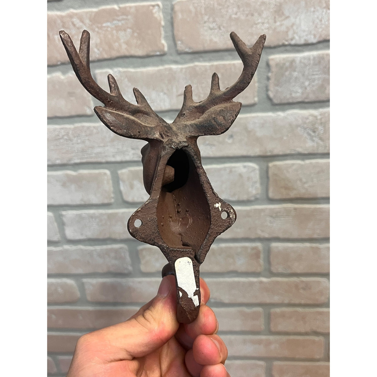 Cast Iron Rustic Elk / Deer Antlers Wall Coat Hangar Hook - Pair