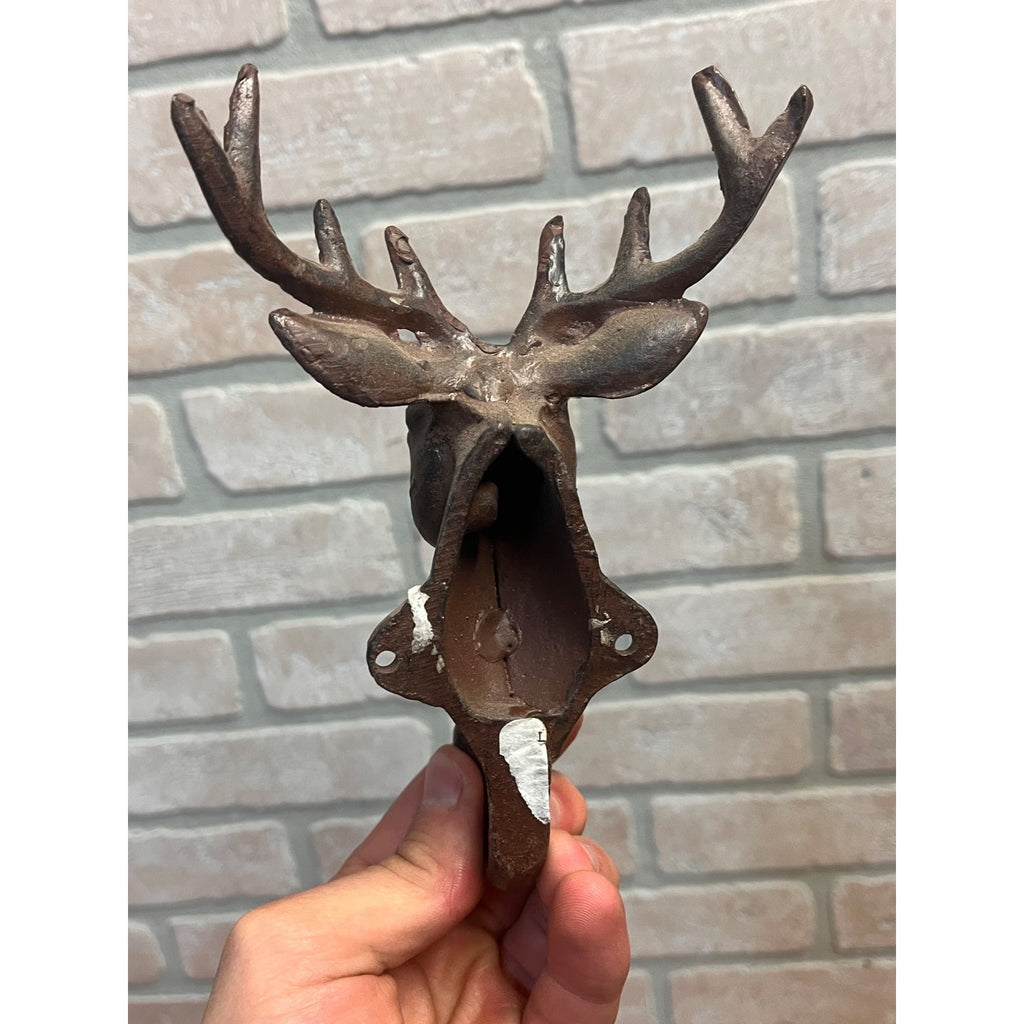 Cast Iron Rustic Elk / Deer Antlers Wall Coat Hangar Hook - Pair