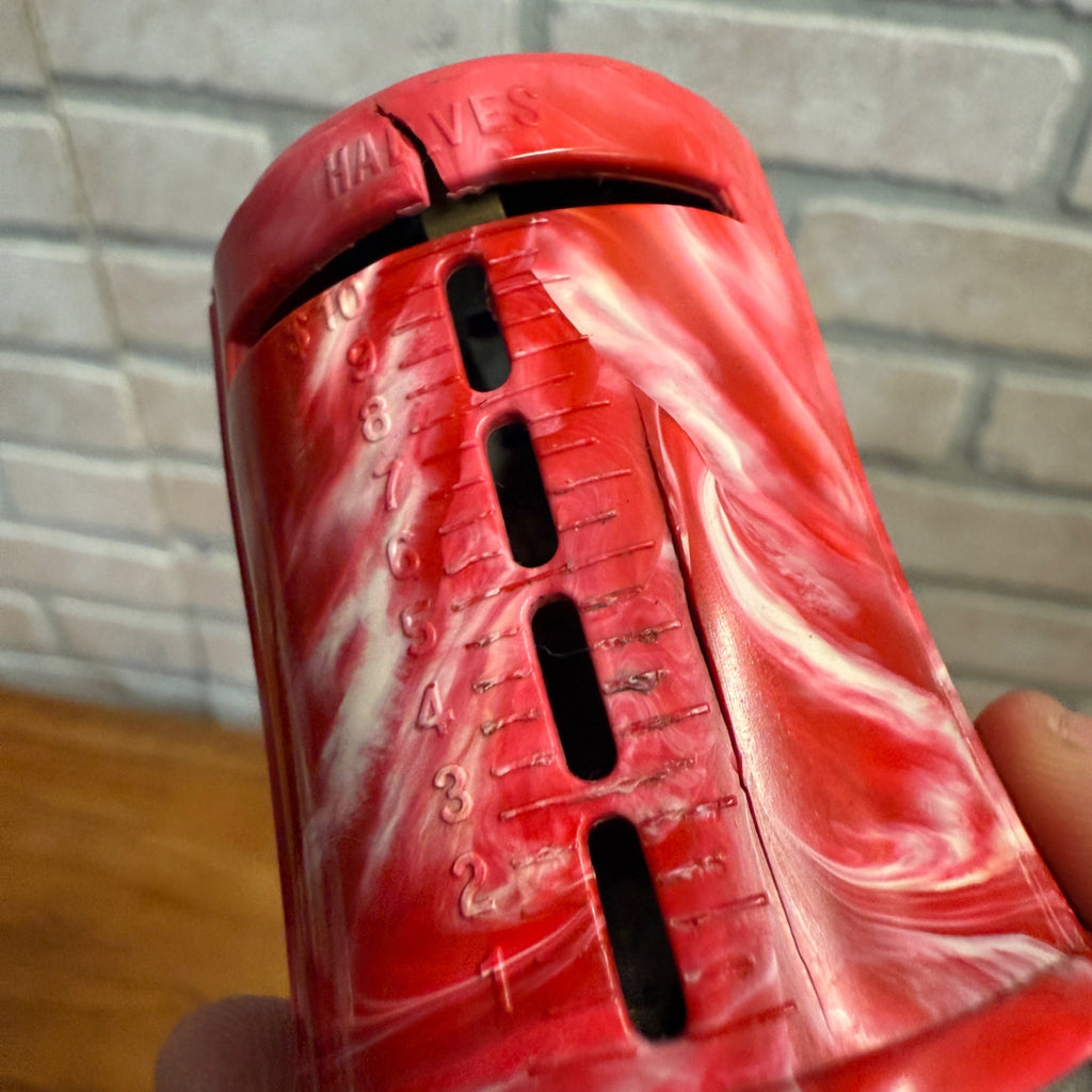 Vintage First National Bank West Bend Wisconsin Red Bakelite? Coin Bank - No Key