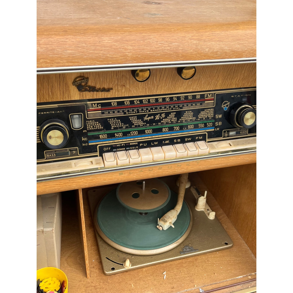 1958 Blaupunkt Arkansas 58 MCM Radio Record Player Console Stereo Bar - Parts / Repair