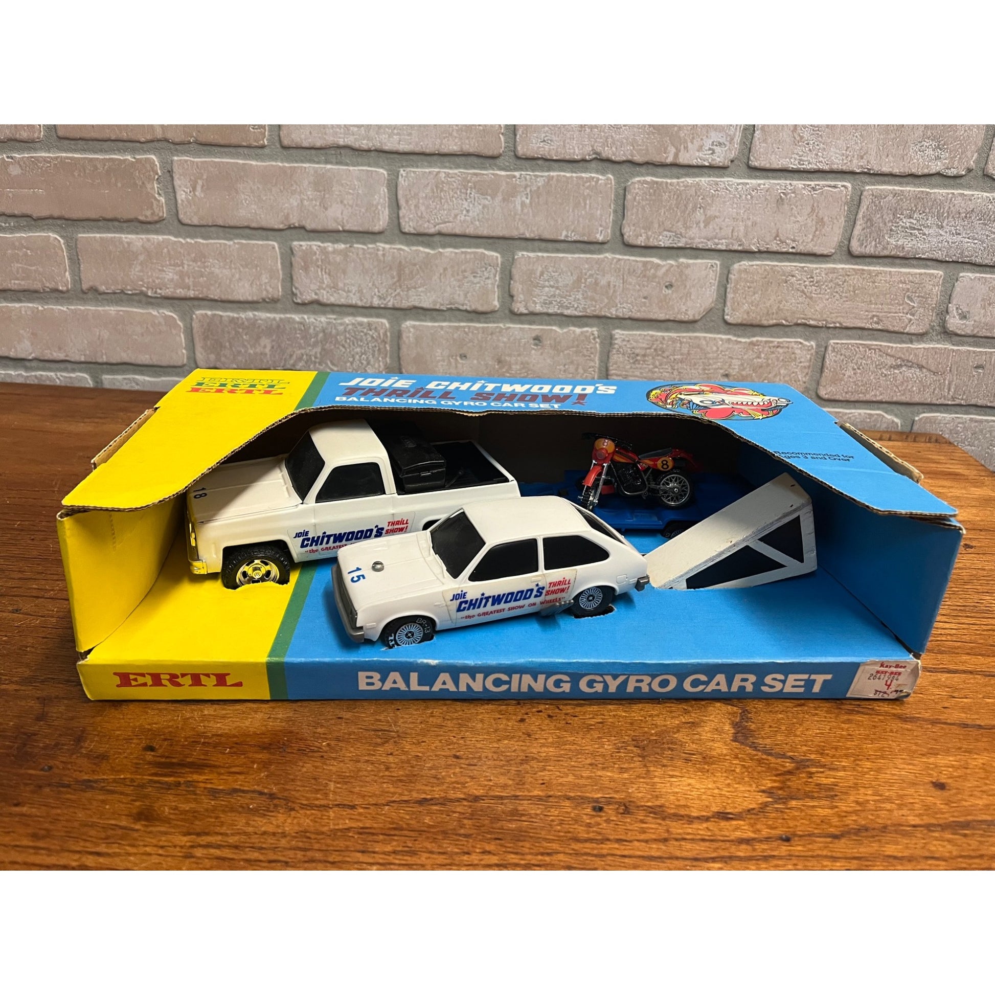 Vintage ERTL Joie Chitwoods Thrill Show Balancing Gyro Car Set Original Box