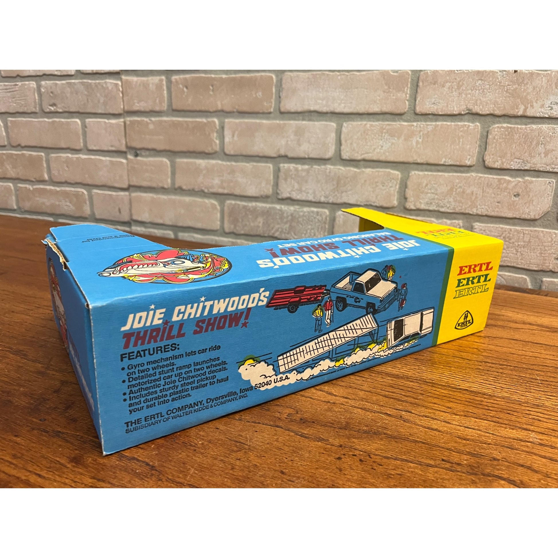 Vintage ERTL Joie Chitwoods Thrill Show Balancing Gyro Car Set Original Box
