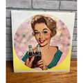 RARE Vintage 1958 Coca Cola Girl Cardboard Advertising Sign