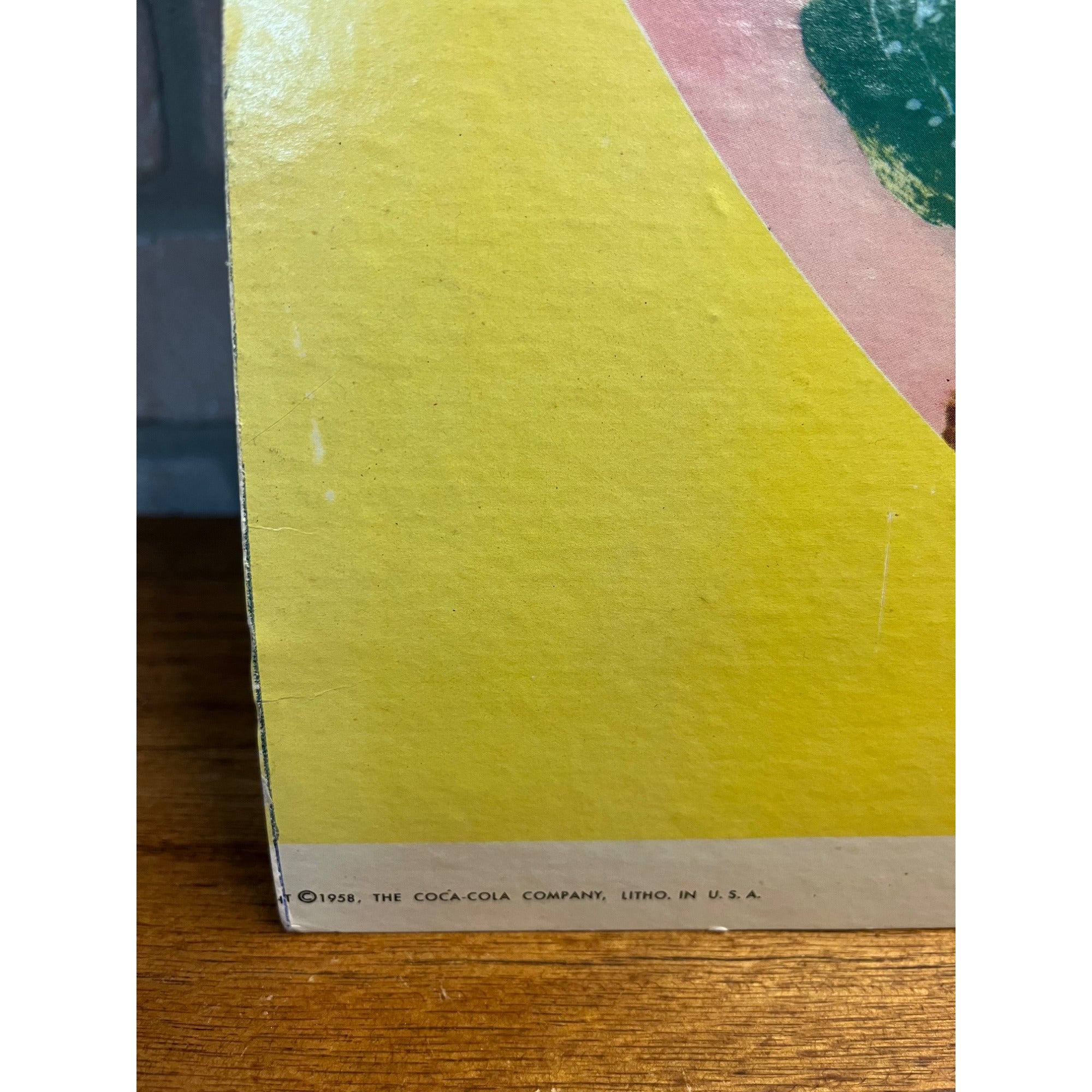 RARE Vintage 1958 Coca Cola Girl Cardboard Advertising Sign