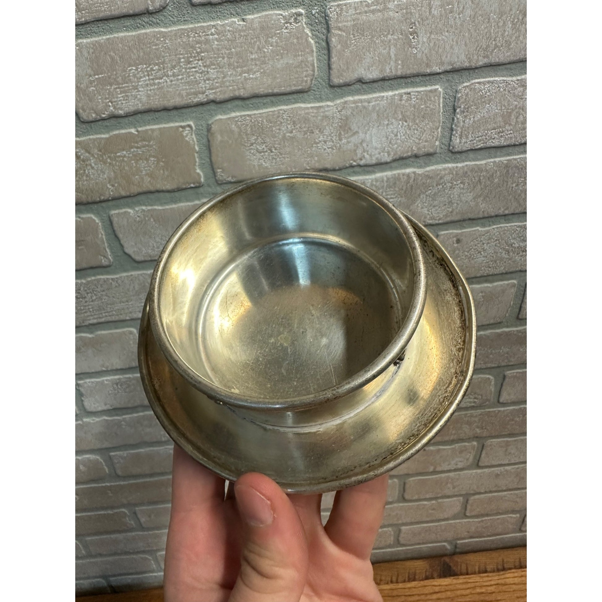 Antique Weidlich Bros Mfg Co. Silver Plated Child's or Baby's Rabbit Food Dish Bowl