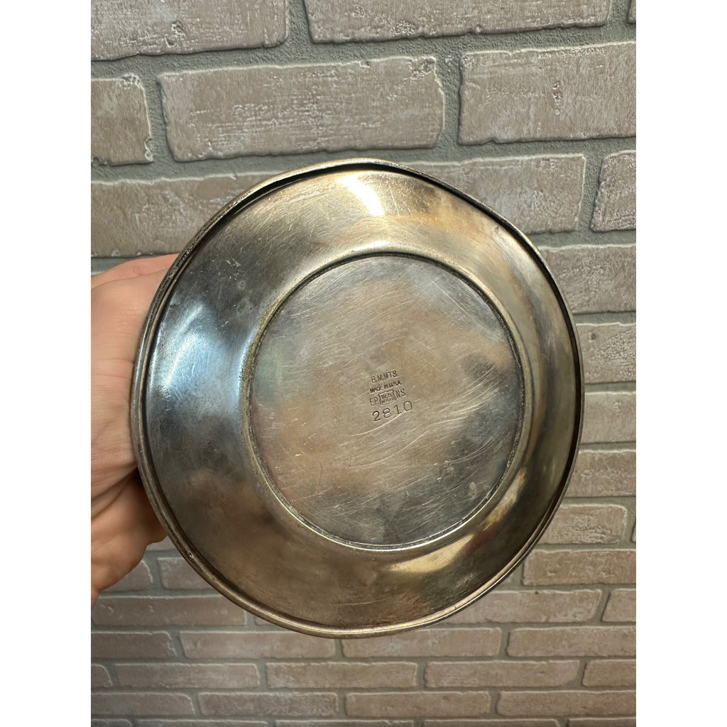 Antique Weidlich Bros Mfg Co. Silver Plated Child's or Baby's Rabbit Food Dish Bowl