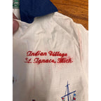 Vintage Tropix Child's Souvenir Shirt Indian Village St. Ignace, Michigan Anthropomorphic Steam Liner and Tug Boat