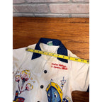 Vintage Tropix Child's Souvenir Shirt Indian Village St. Ignace, Michigan Anthropomorphic Steam Liner and Tug Boat