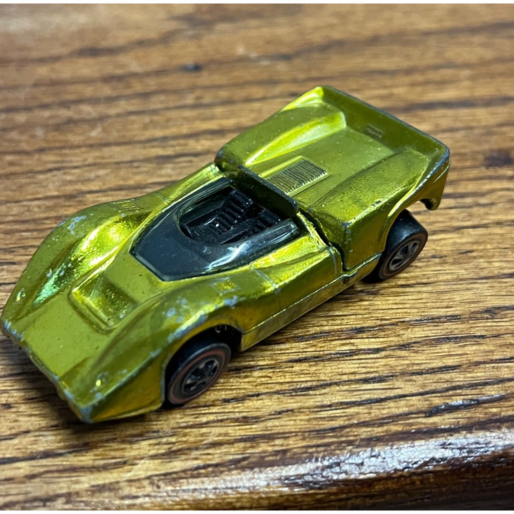 Vintage 1968 Hot Wheels Redline McLaren M6A Lime Yellow Green or Antifreeze -- CLEAN
