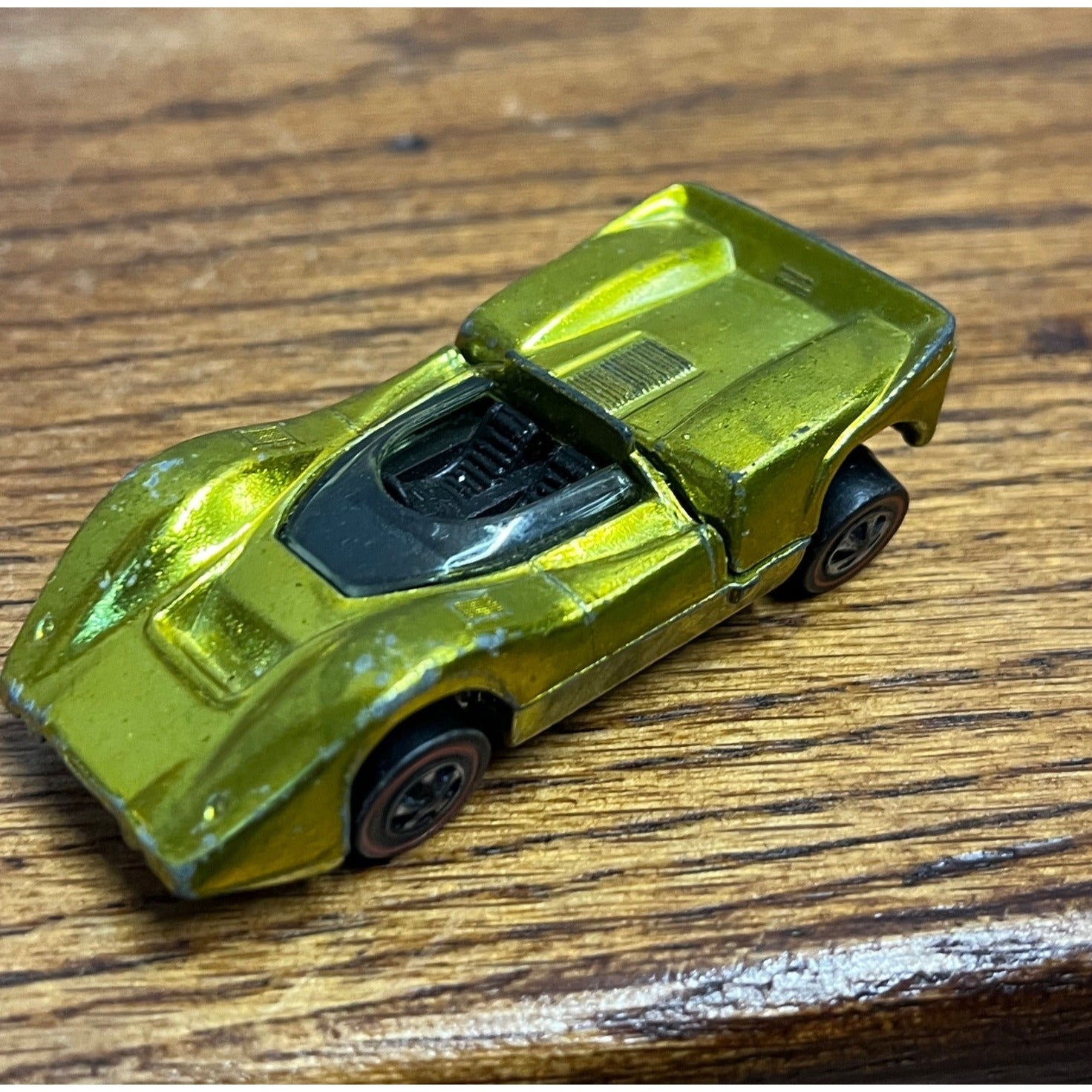 Vintage 1968 Hot Wheels Redline McLaren M6A Lime Yellow Green or Antifreeze -- CLEAN